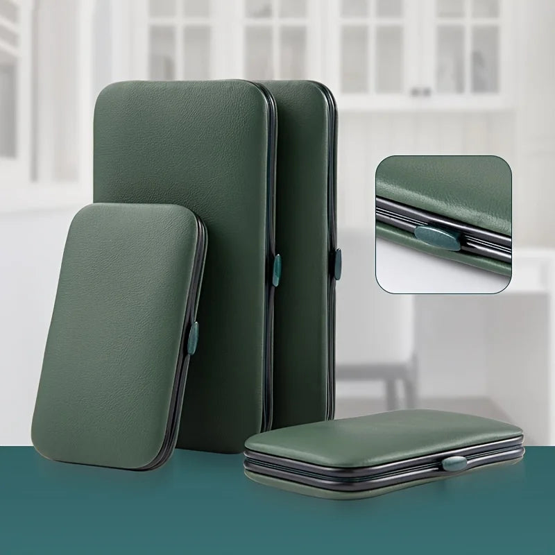 Professional 7-18 Piece Stainless Steel Manicure & Pedicure Set with Travel Case - Portable Nail Care Kit