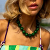 Bohemian Round Beaded Pendant Necklace for Women — Adjustable Colorful Geometric Party Jewelry Gift