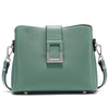 ZENCY Genuine Leather White Bucket Tote Shoulder Bag - Women's Designer Shopper Crossbody