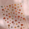 Pink Christmas Tree 5D Embossed Nail Art Stickers – Snowflake & Star Self-Adhesive Decals (4.06 x 3.15 in / 10.3 x 8 cm)
