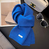 Women's 100% Wool Knitted Scarf - Thick Soft Pashmina Shawl Solid Winter Wrap 7.9 x 63 in (20 x 160 cm)