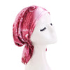 Satin Pre-Tied Turban Headband Paisley Print Soft Flexible One-Size Headscarf Chemo Cap Ladies Head Wrap Bandana
