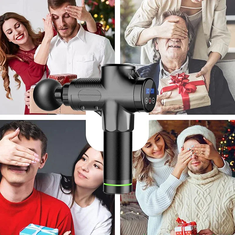 Deep Muscle Massage Gun — 30-Level Electric Percussion Pistol for Body, Neck, Back & Legs
