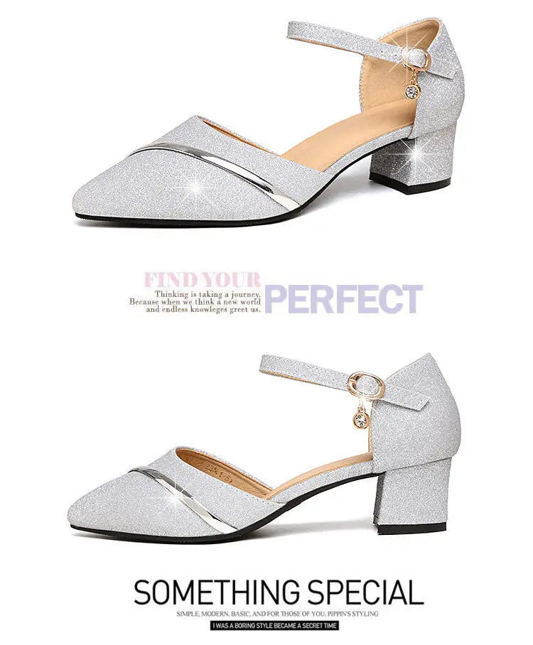 Women’s Black Pointed-Toe Mary Jane Pumps – PU Upper, EVA Insole, 3–5 cm (1.2–2.0 in) Square Heel – Party & Wedding Shoes