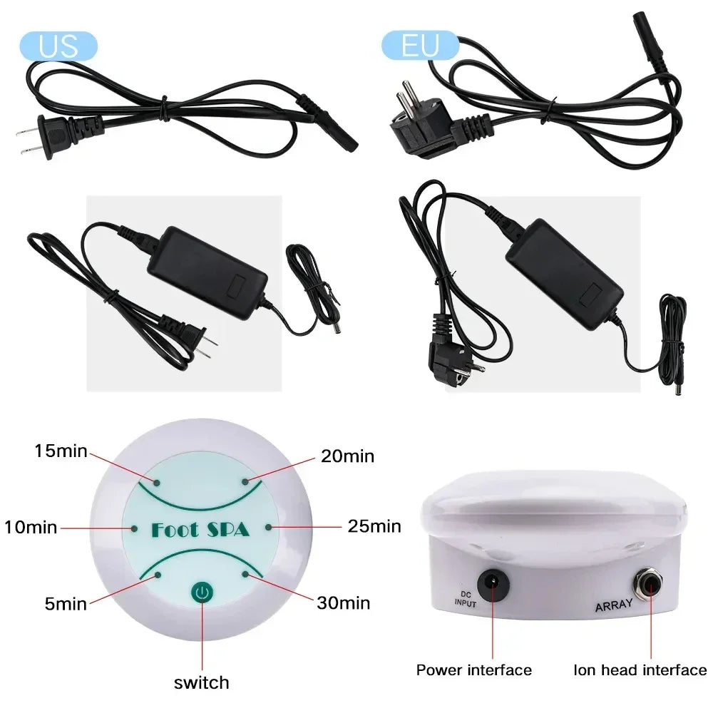 Ionic Detox Foot Spa Bath with Massage Function – Home Foot Soak & Hydrotherapy Machine