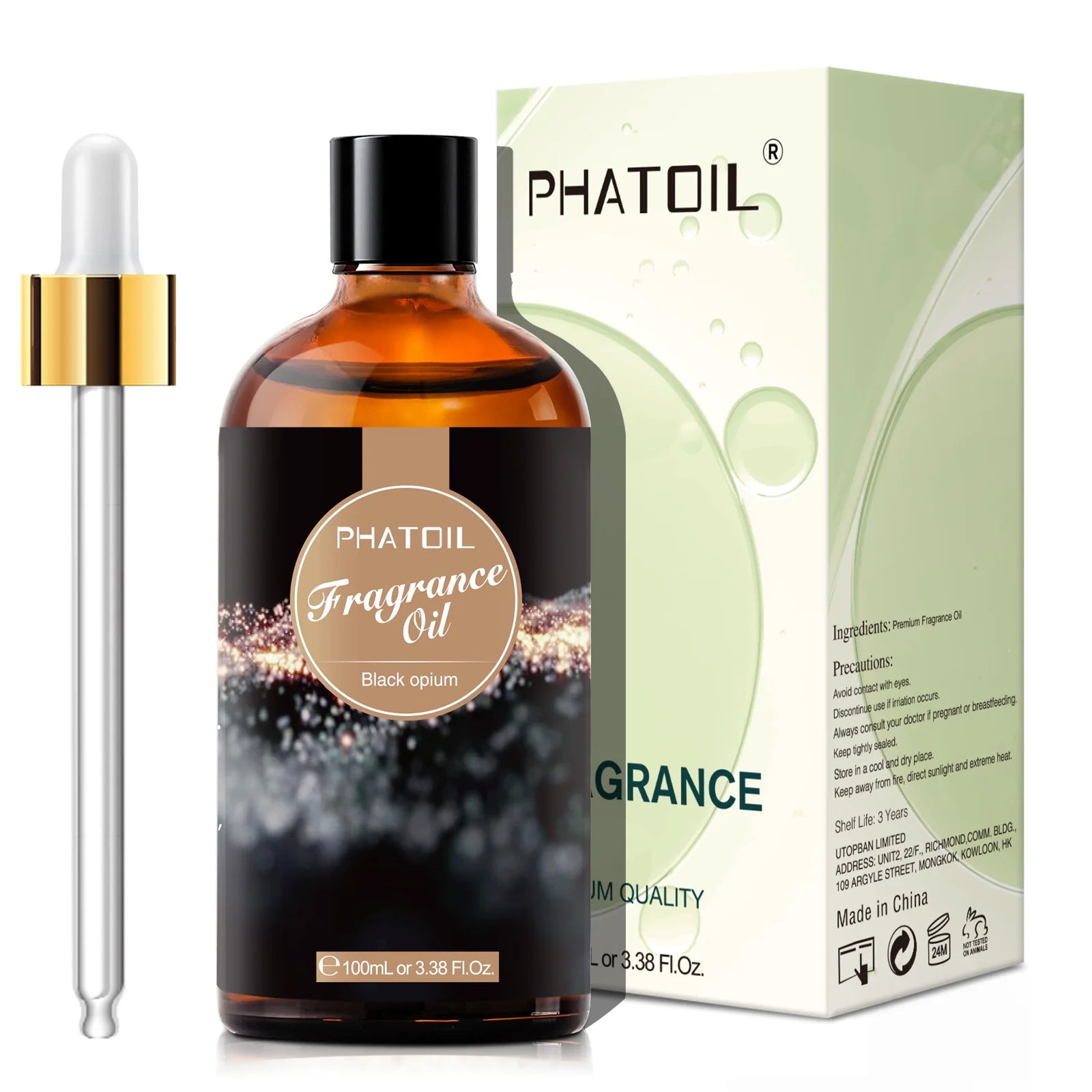 PHATOIL 100ml (3.4 fl oz) White Musk Fragrance Oil – Fresh Linen, Honeysuckle & Peach Orange Blossom for Candles, Soap & Diffusers