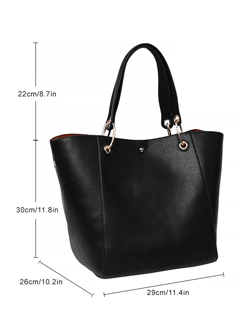 PU Leather Waterproof Tote Bag for Women - Large Shoulder & Top Handle Handbag for Work and Shopping