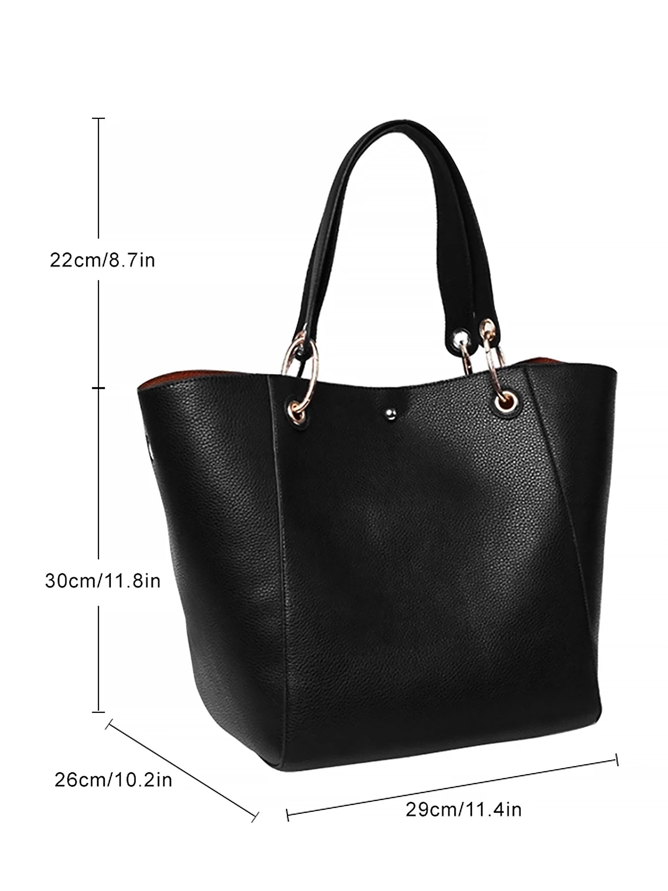 PU Leather Waterproof Tote Bag for Women - Large Shoulder & Top Handle Handbag for Work and Shopping