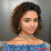 13x4 Lace Front Chocolate Brown Short Bob Pixie Cut Deep Curly Human Hair Wig 180% Density Pre-Plucked Hairline