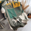Women's Soft Cashmere Pashmina Scarf 180 x 65 cm (71 x 25.6 in) Plaid Horse Print Tassel Wrap Shawl