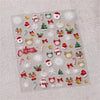 Pink Christmas Tree 5D Embossed Nail Art Stickers – Snowflake & Star Self-Adhesive Decals (4.06 x 3.15 in / 10.3 x 8 cm)