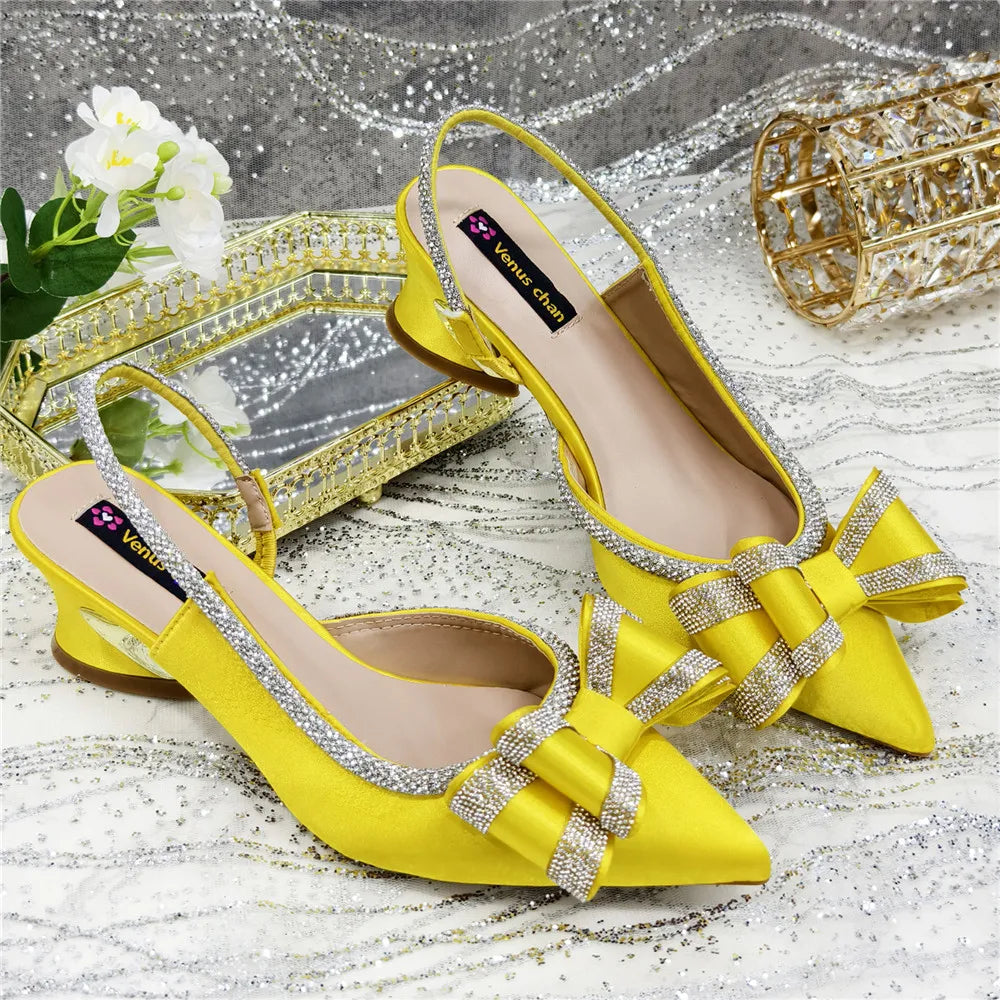 Elegant African-Inspired High Heel Chain Slingback Sandals for Women – Party & Wedding Pumps