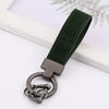 Personalized Suede Leather Keychain with Stainless Steel Buckle – Custom Logo/Name Car & Motorcycle Keyring, Unisex Gift