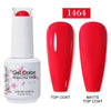 Red Semi-Permanent UV Gel Nail Polish 15ml (0.5 fl oz) Top & Base Hybrid