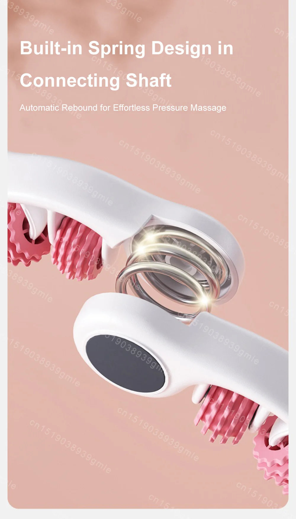 8-Wheel Full-Coverage Manual Massage Roller – Deep Tissue Leg, Arm & Waist Massager