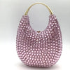 Crystal Rhinestone Evening Clutch – Diamond Top Handle Minaudière for Wedding & Party