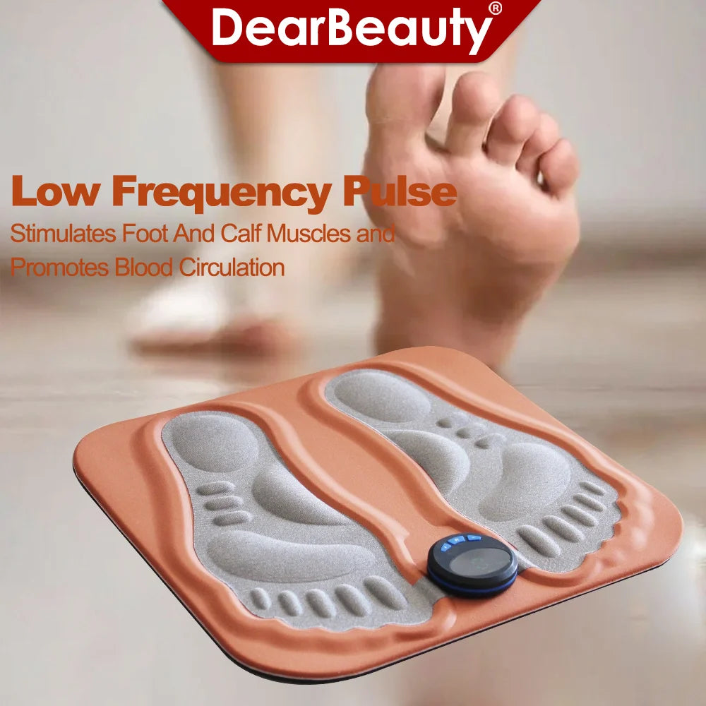 3D Smart Foot Massage Pad – Rechargeable Portable Feet Massager, 6 Modes & 15 Intensity Levels to Improve Circulation & Relax Muscles