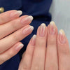 24-Pack Glossy Pink Medium Square Press-On Nails Full-Cover False Nails for Women