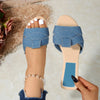 Women's Braided Flat Sandals - Comfortable Open Toe Soft Sole Flip Flops for Beach & Casual Wear