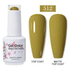 Red Semi-Permanent UV Gel Nail Polish 15ml (0.5 fl oz) Top & Base Hybrid