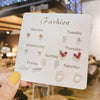 S925 Silver Needle Mini Stud Earrings Set for Women and Girls, Cute Geometric Fashion Jewelry Gift