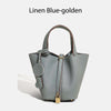 MENDY Women's Genuine Cowhide Leather Bucket Bag Large – Luxury Leather Tote Handbag Shoulder & Crossbody