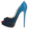 Women Platform Peep Toe Pumps 14cm (5.5 in) Thin Stiletto Patent Leather Party & Wedding Heels