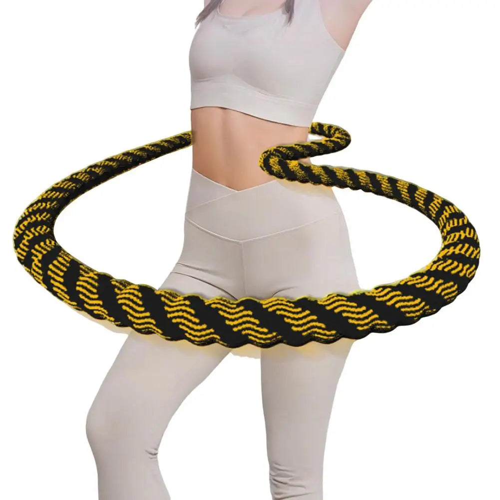 Soft Spring Fitness Hoop – 78.7 in (200 cm) Silent 360° Rotation Portable Waist Trainer Hula Hoop for Women