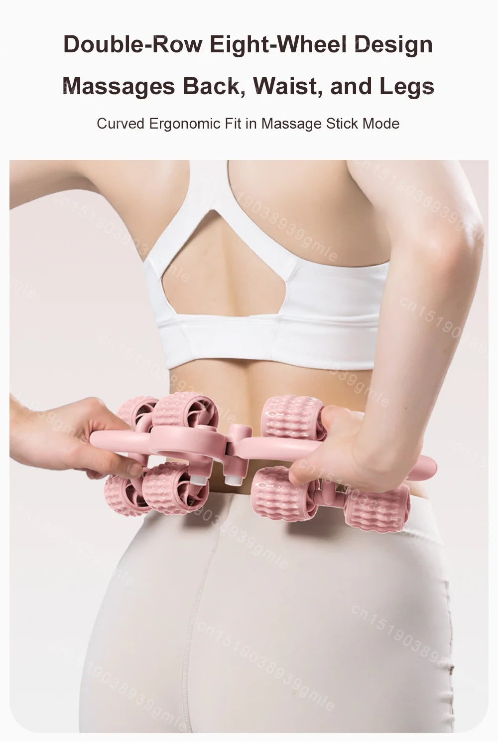 8-Wheel Full-Coverage Leg & Thigh Massage Roller — Anti-Cellulite Calf, Arm & Waist Muscle Massager