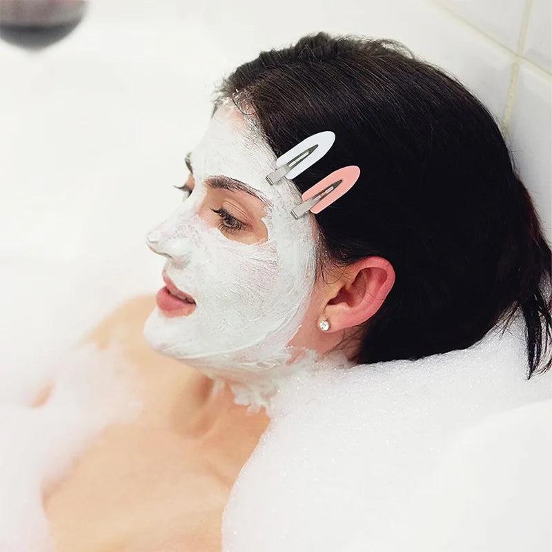 10-Pack No-Bend Seamless Hair Clips for Side Bangs, Floral Rhinestone Barrettes for Makeup & Face Washing