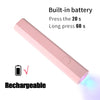 Portable Handheld Mini UV LED Nail Lamp – Rechargeable USB-C Gel Nail Dryer with 20/60s Timer