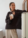 Orinchic Women's Oversized Turtleneck Sweater Lightweight Knit Pullover Loose Casual White Jumper