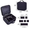 Waterproof Travel Makeup Bag for Women 10.2 in (26 cm) Embroidered Cosmetic Case and Brush Organizer