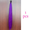 Colorful Synthetic Ponytail Extensions 2-Pack – Long Straight Braided Hairpiece with Elastic Band | High-Temp Fiber