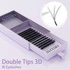 W-Shape Premade Fan Eyelash Extensions 3D-8D, Natural Soft Bloom Effect, 1–1.5 cm (0.4–0.6 in), 12 Rows/Tray
