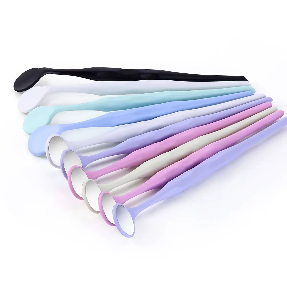 10-Pack Dental Mouth Mirrors Anti-Fog Autoclavable Front-Surface Exam Mirrors with Colorful Ergonomic Handles (17.5 x 2.2 cm / 6.9 x 0.87 in)