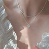 Shiny Butterfly Double Layer Pendant Necklace for Women - Delicate Clavicle Chain Fashion Jewelry Gift