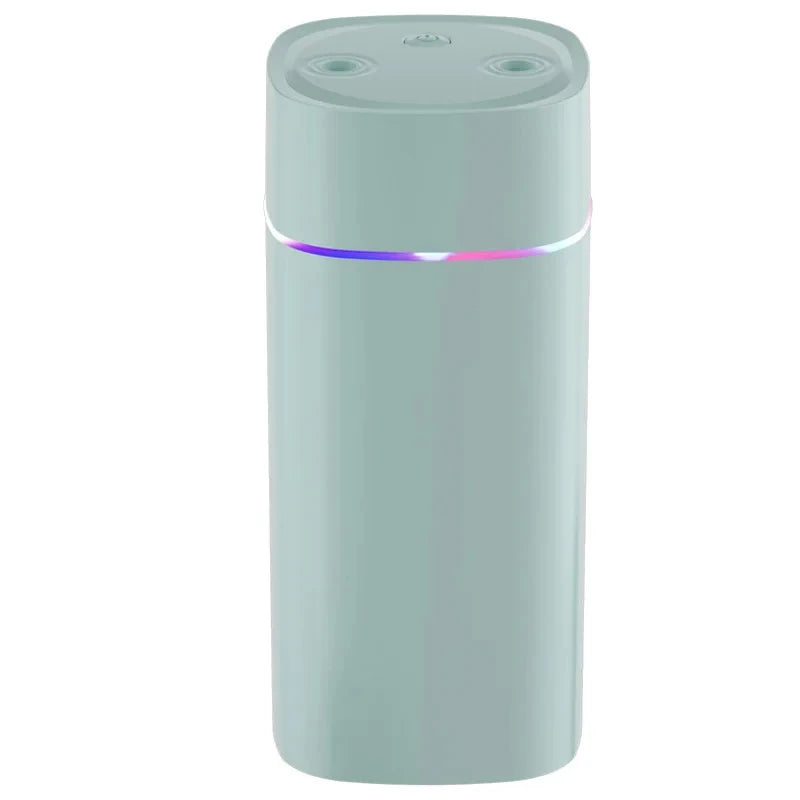 USB Dual-Nozzle Humidifier, 600ml/h Super Mist — Ultra-Quiet Portable Humidifier for Home & Car