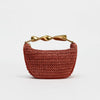 Half-Moon Woven Straw Shoulder Bag – Women's Beach Crossbody Tote with Zipper & Chain Accent