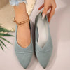 Women's Pointed Toe Knitted Slip-On Flats – Breathable Ballet Loafers