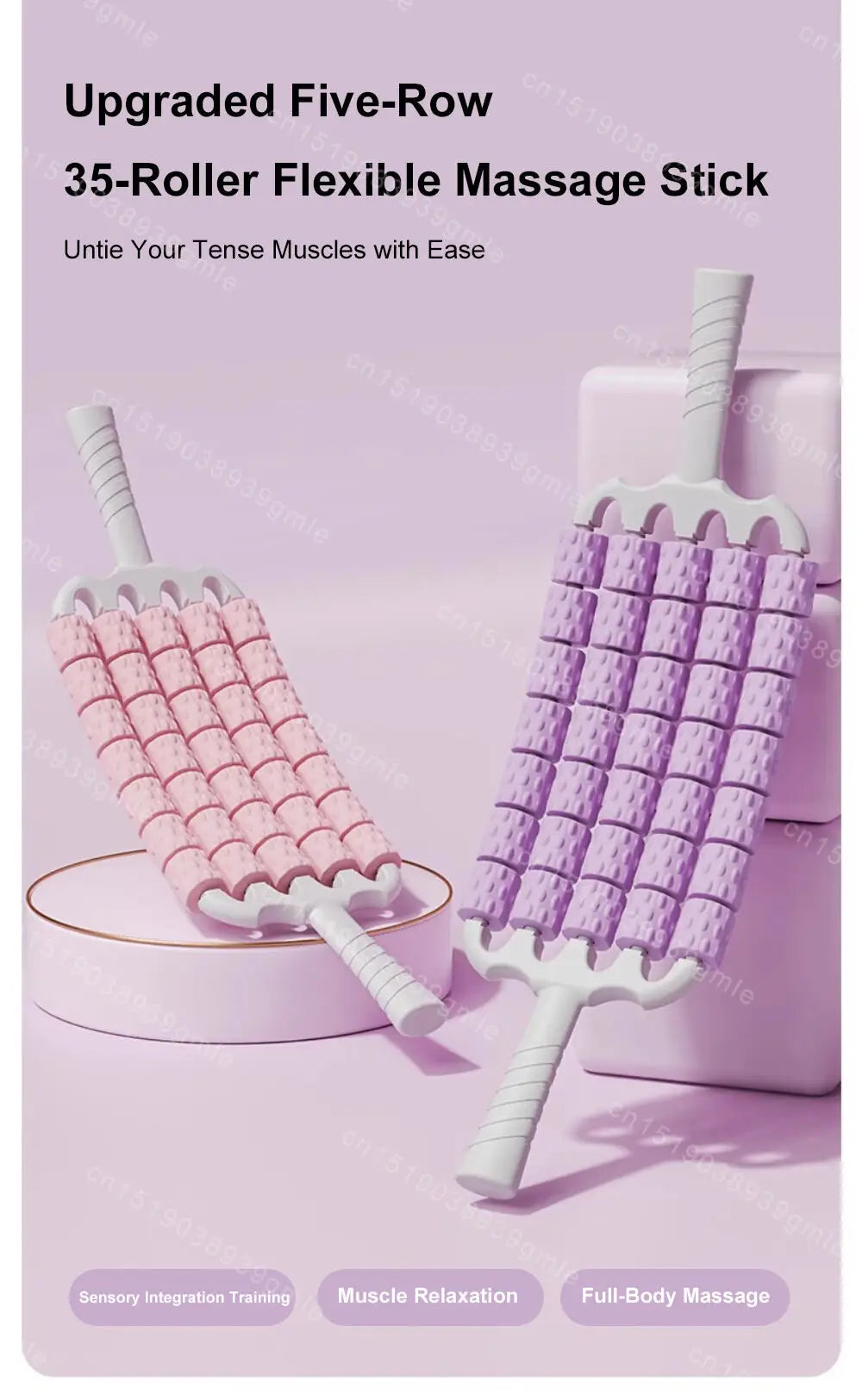 Portable Slimming Roller Massager Deep Tissue Lymphatic Muscle Roller for Legs Back Body