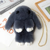 Plush Bunny Faux Fur Crossbody Bag with Chain Strap - Cute Women’s Shoulder Messenger Purse (21 Colors)