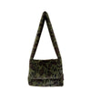 Faux Fur Leopard Print Messenger Bag for Women - Vintage Soft Plush Large Capacity Shoulder & Crossbody Handbag