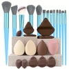 Professional Makeup Brush Set 8-29-Piece - Soft Powder, Eyeshadow & Foundation Brushes with Sponge Travel Cosmetic Kit