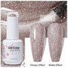 Top & Base 15ml (0.5 fl oz) Gel Nail Polish – Semi-Permanent UV/LED Soak-Off Base Coat and Top Coat, Long-Lasting Manicure
