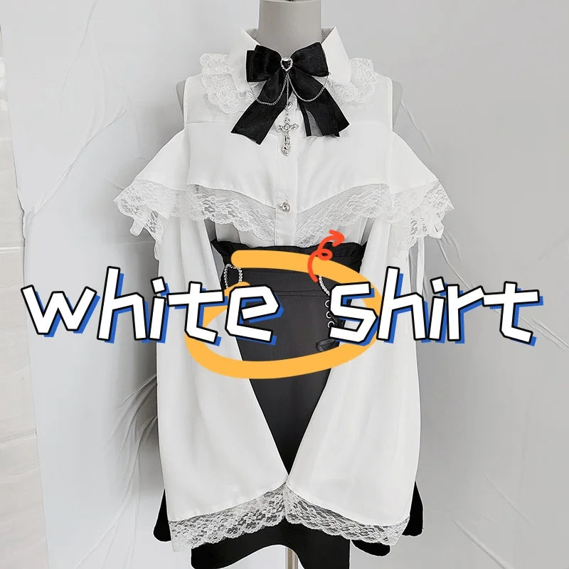 Kawaii Jirai Kei Lolita Y2K Peter Pan Collar Blouse Long Sleeve Cute Japanese-Style Aesthetic Top