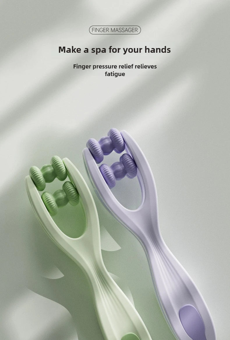 Dual-Row Roller Finger Massager — Portable Manual Finger & Hand Massager to Relieve Fatigue and Improve Circulation