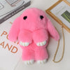 Plush Bunny Faux Fur Crossbody Bag with Chain Strap - Cute Women’s Shoulder Messenger Purse (21 Colors)