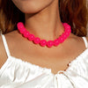 Bohemian Round Beaded Pendant Necklace for Women — Adjustable Colorful Geometric Party Jewelry Gift