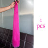 Colorful Synthetic Ponytail Extensions 2-Pack – Long Straight Braided Hairpiece with Elastic Band | High-Temp Fiber